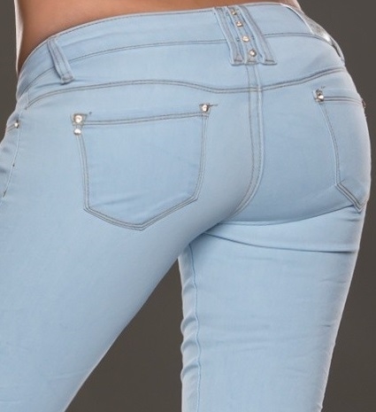 Lyse lavtaljet jeans